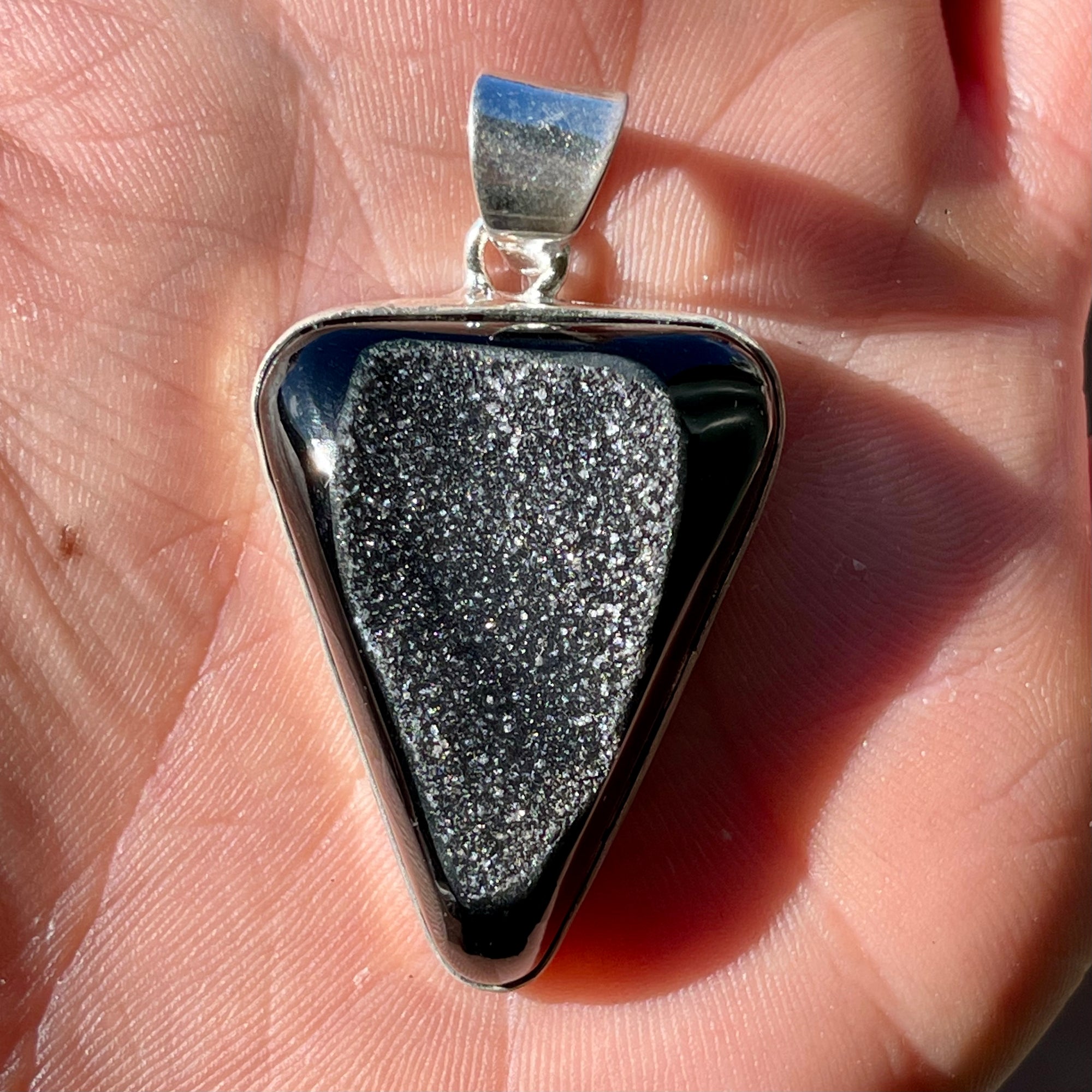 Druzy Agate Silver Plated Pendant - The Spirit of Life