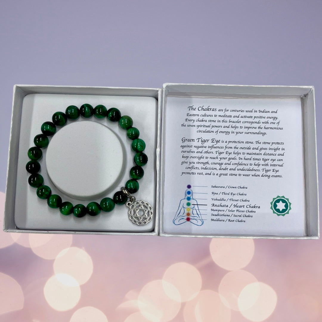 Green Tigers Eye Bracelet The Spirit of Life - Main Image