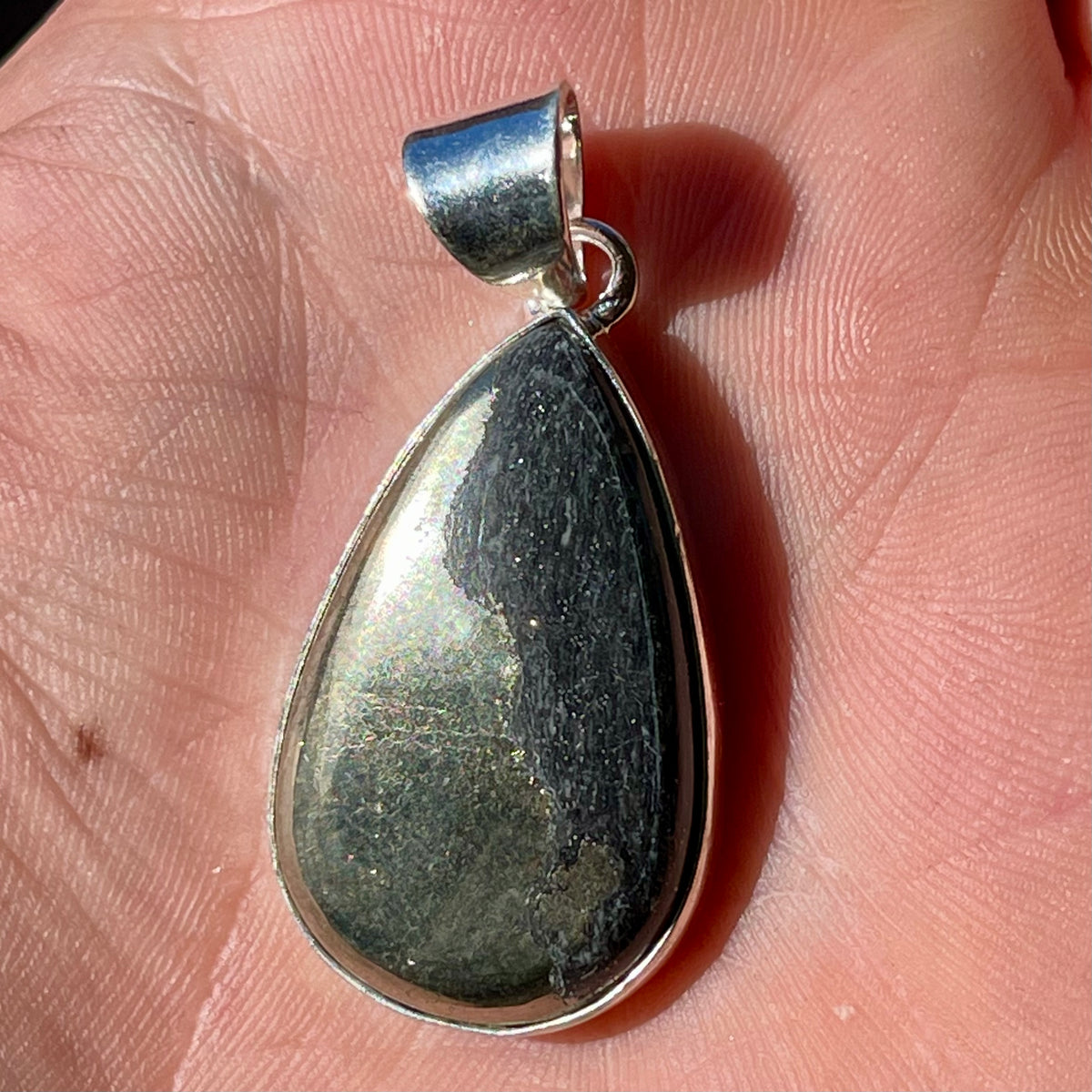 Pyrite Silver Plated Pendant - The Spirit of Life