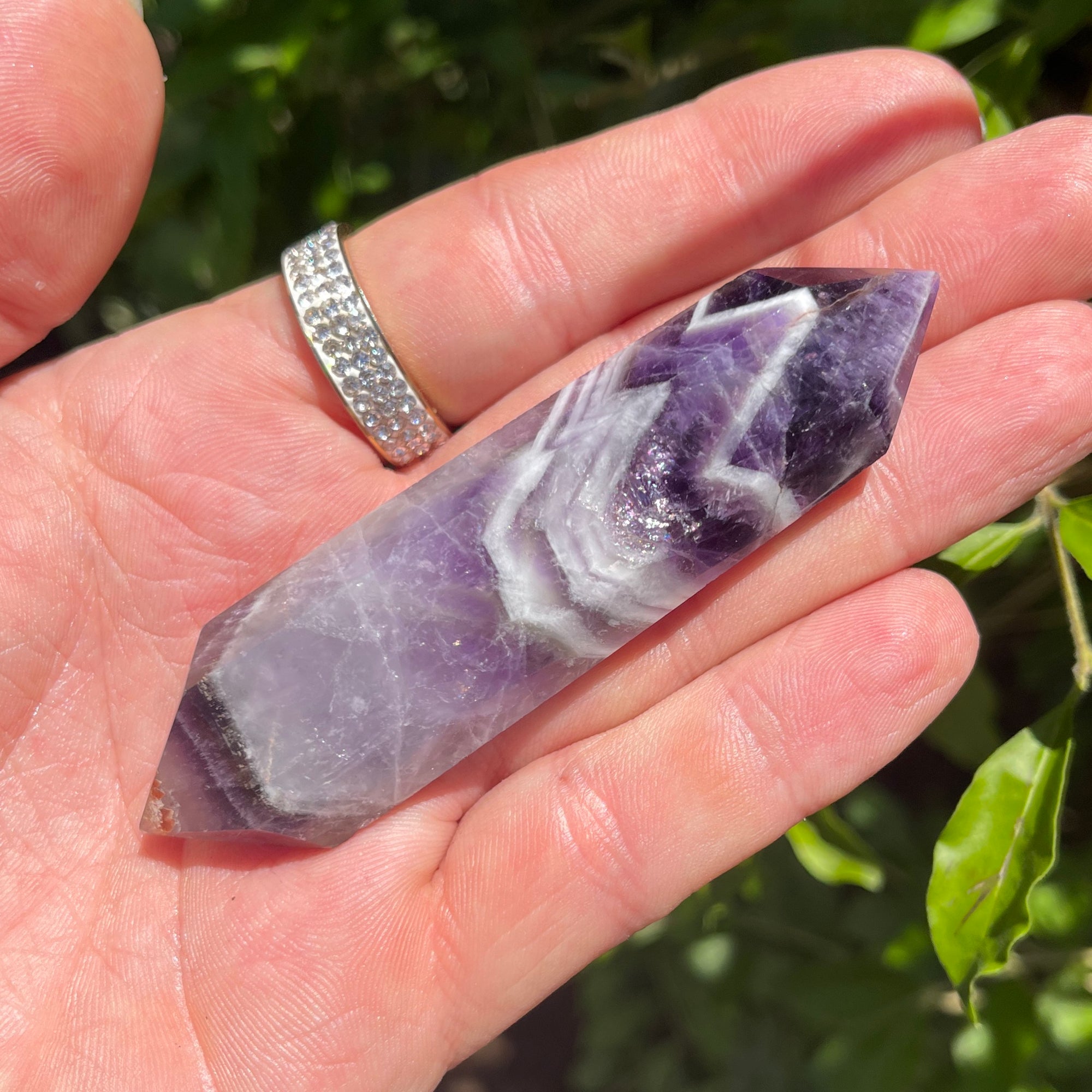 Chevron Amethyst Double Terminated Point - The Spirit of Life