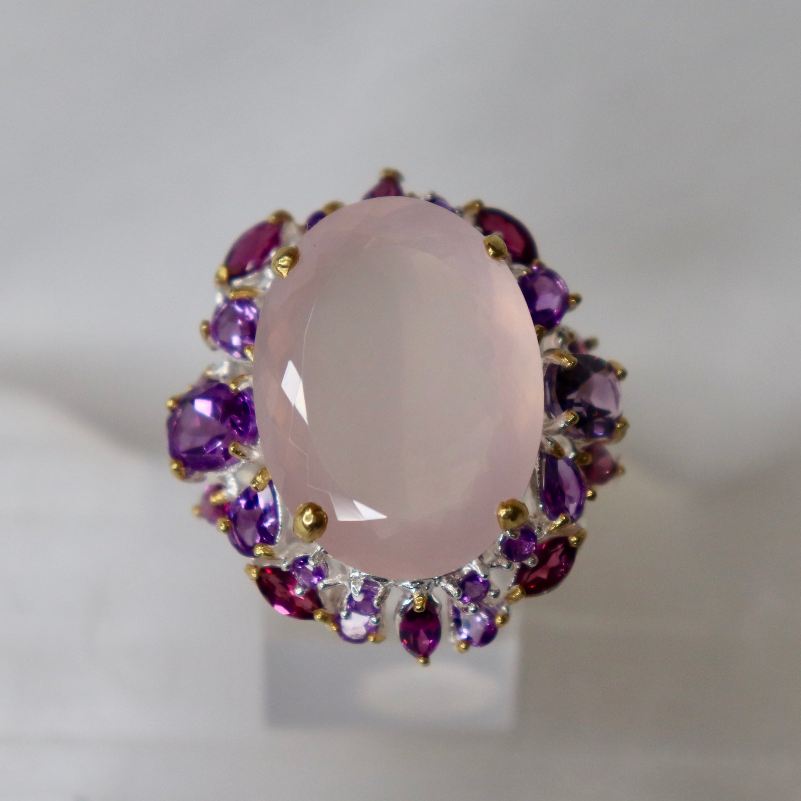 Rose Quartz Sterling Silver Ring Sz 9 - The Spirit of Life