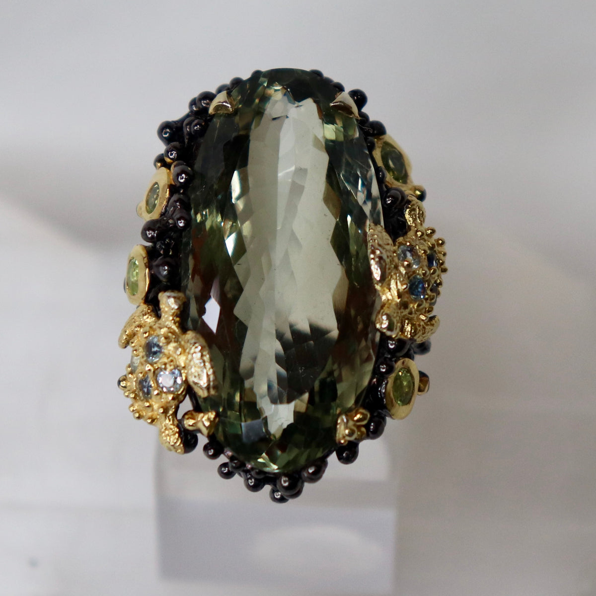 Green Amethyst Sterling Silver Ring Sz 7.75 - The Spirit of Life