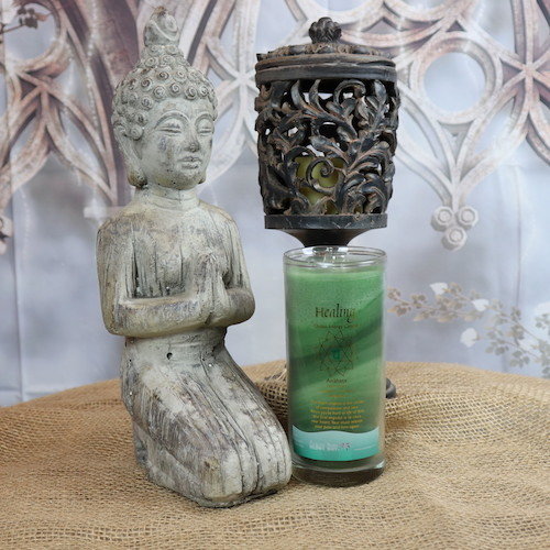 Meditation Yoga Reiki Pillar Anahata Chakra Candle ( Healing ) - The Spirit of Life