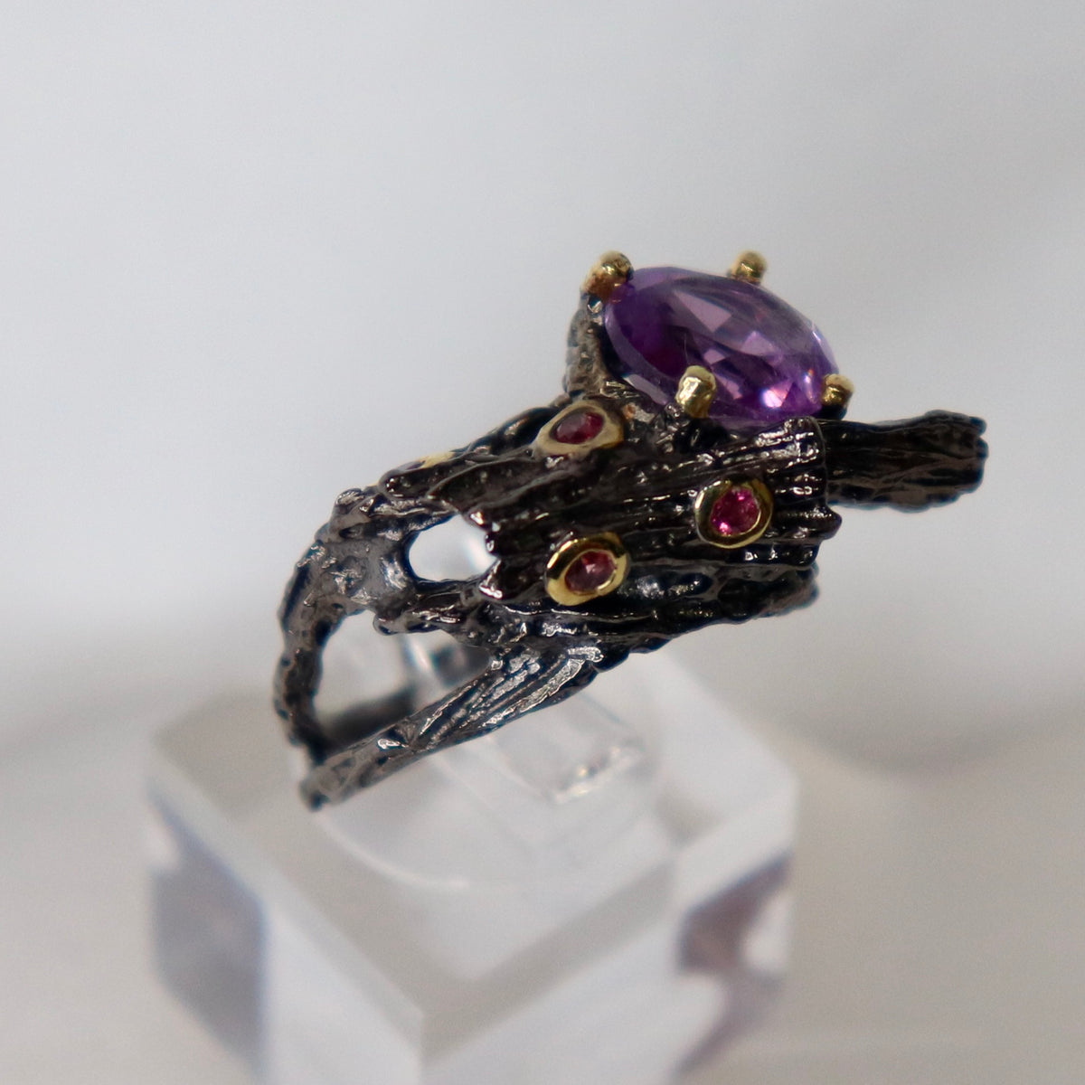 Amethyst Sterling Silver Ring Sz 8.5 - The Spirit of Life