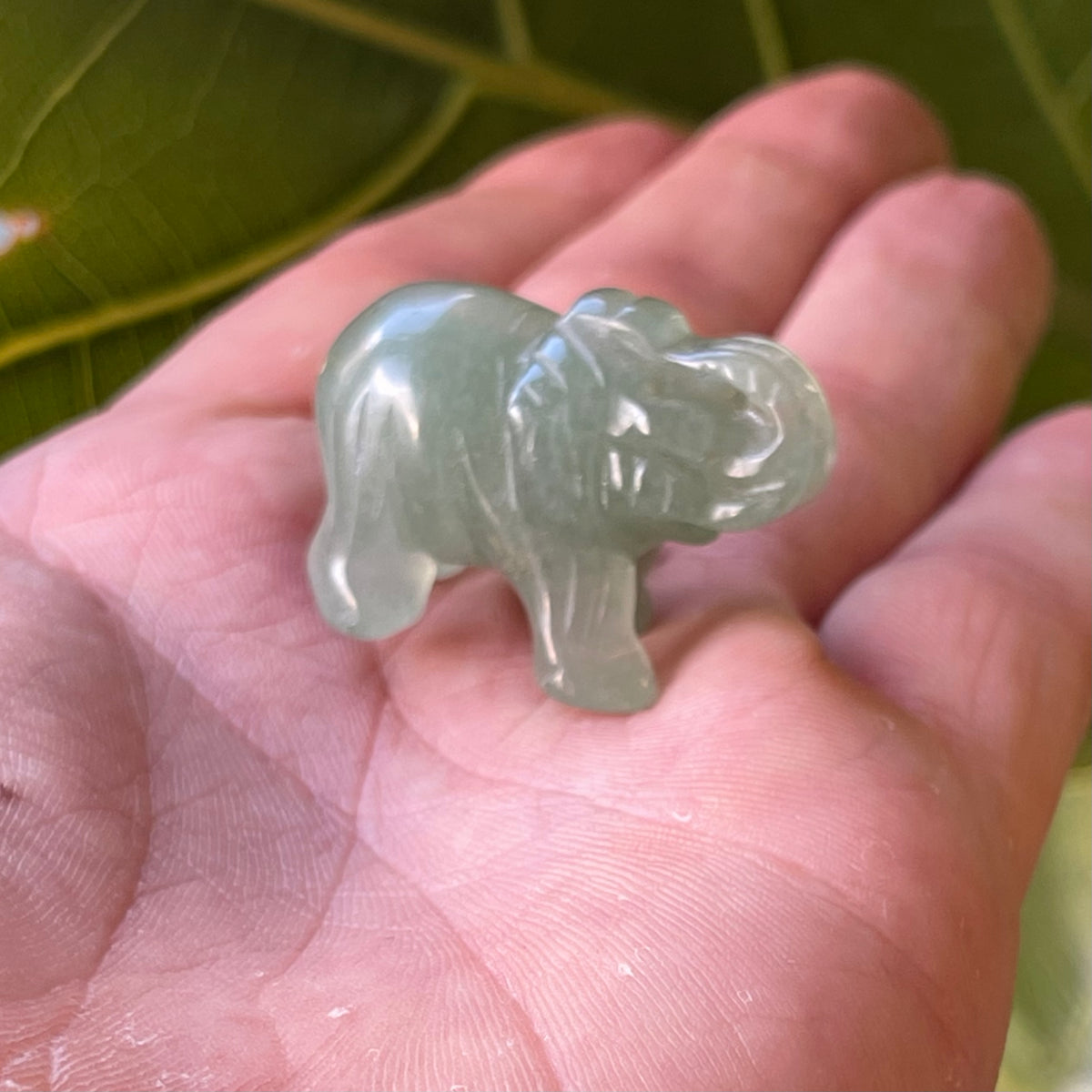 Green Aventurine Elephant Carving 18g