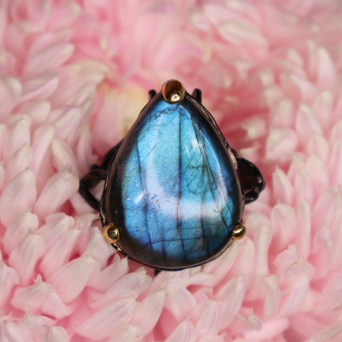 Labradorite Sterling Silver Ring Sz 8.25 - The Spirit of Life