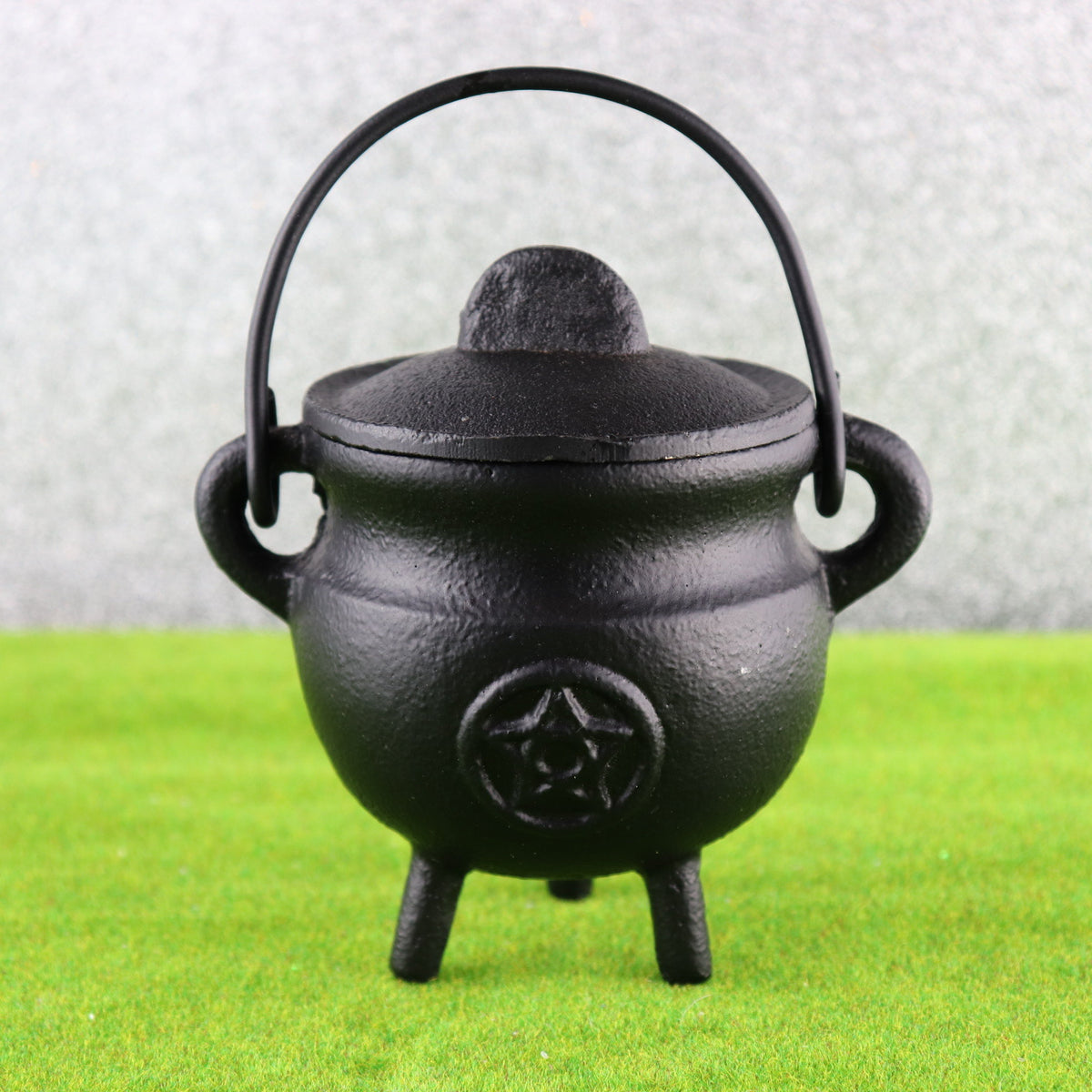 11cm Pentacle Tripod Cast Iron Cauldron - The Spirit of Life