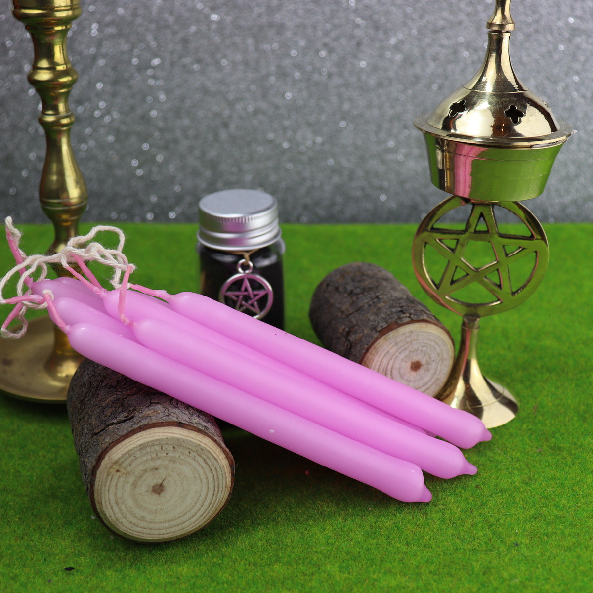 Pink Hand Made 2 hours altar candle- 6 Pack - The Spirit of Life