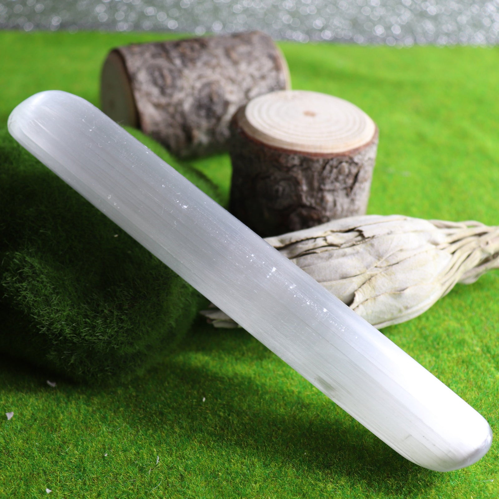 Polished Selenite Massage Wand - The Spirit of Life