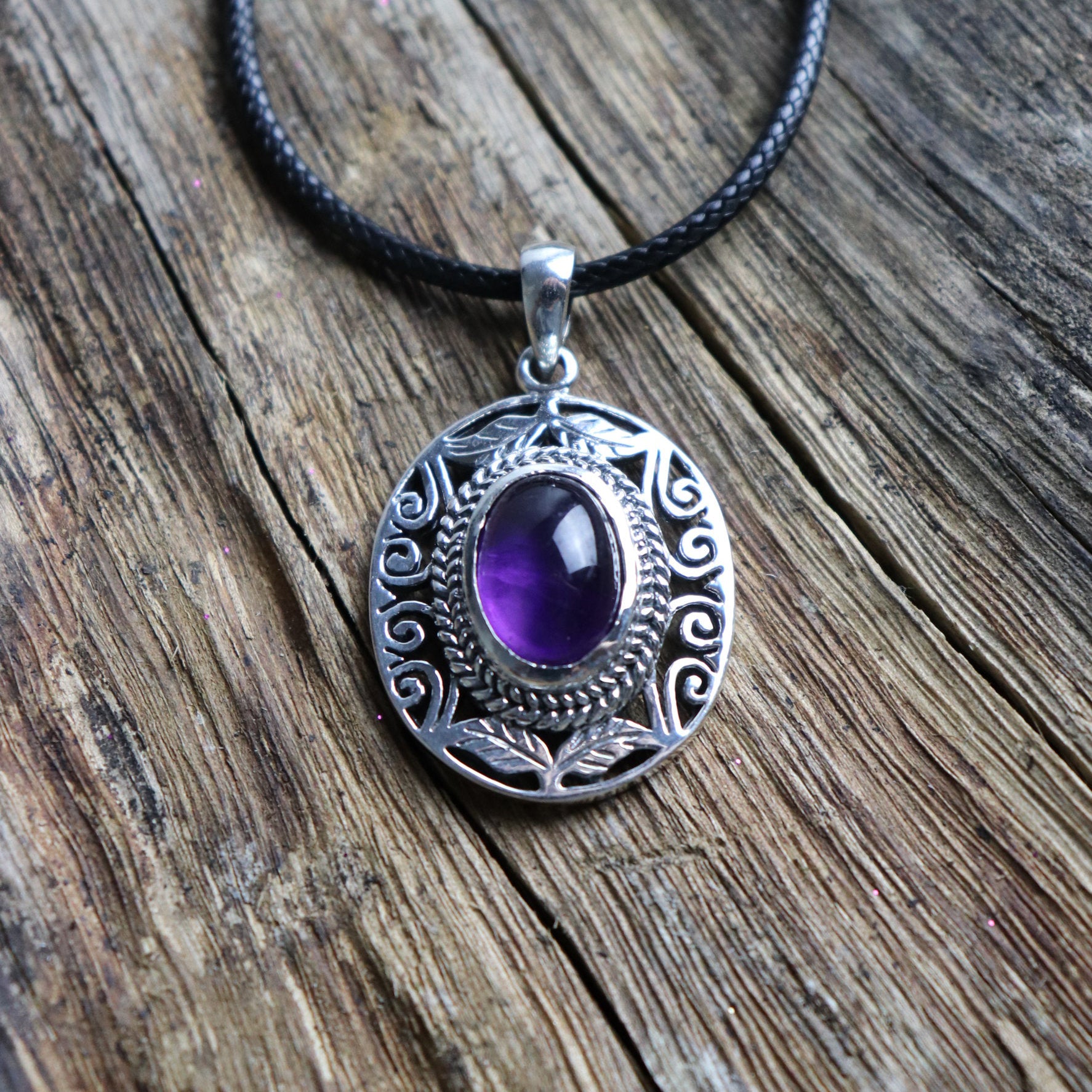 Sterling Silver and Amethyst Pendant - The Spirit of Life