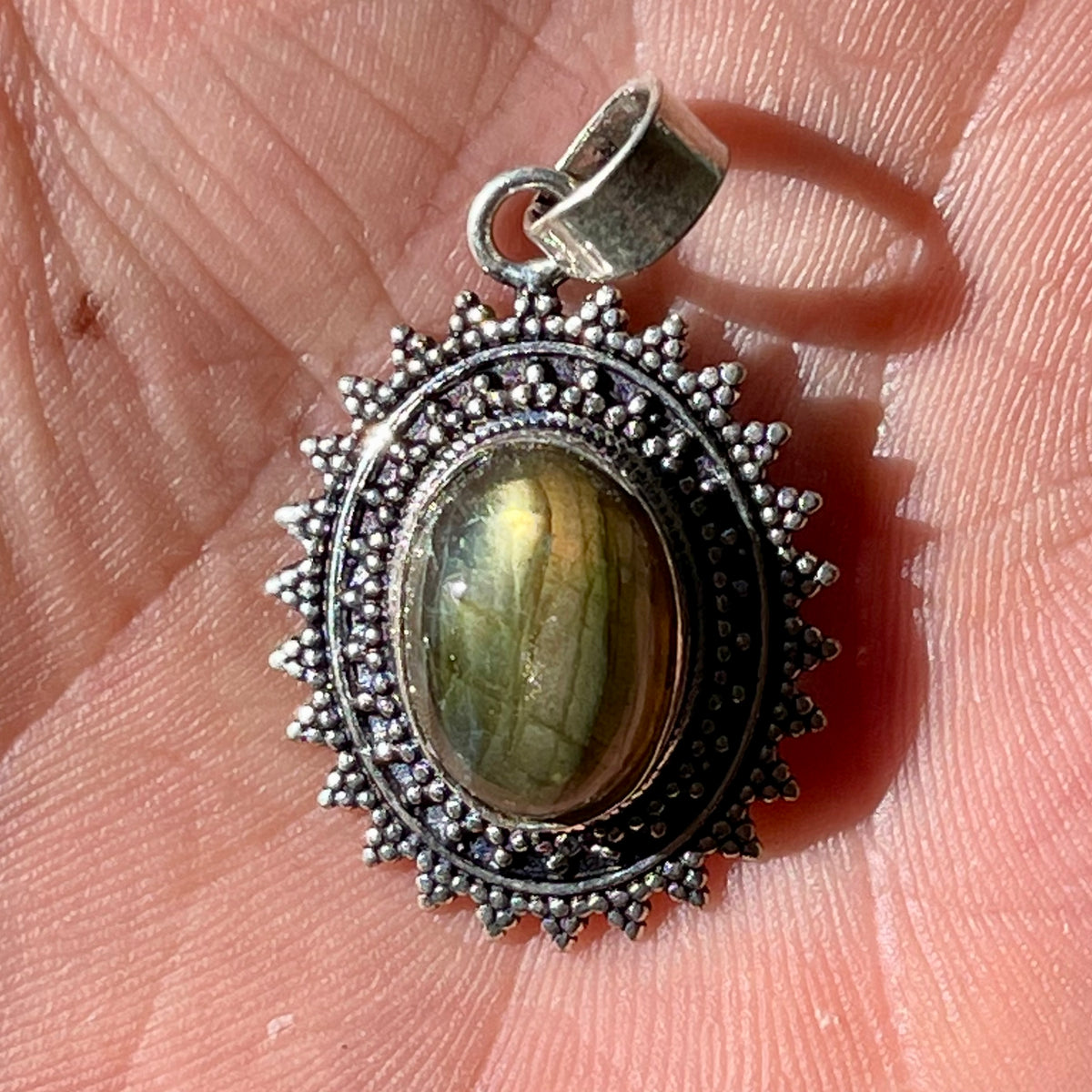 Labradorite Silver Plated Pendant - The Spirit of Life