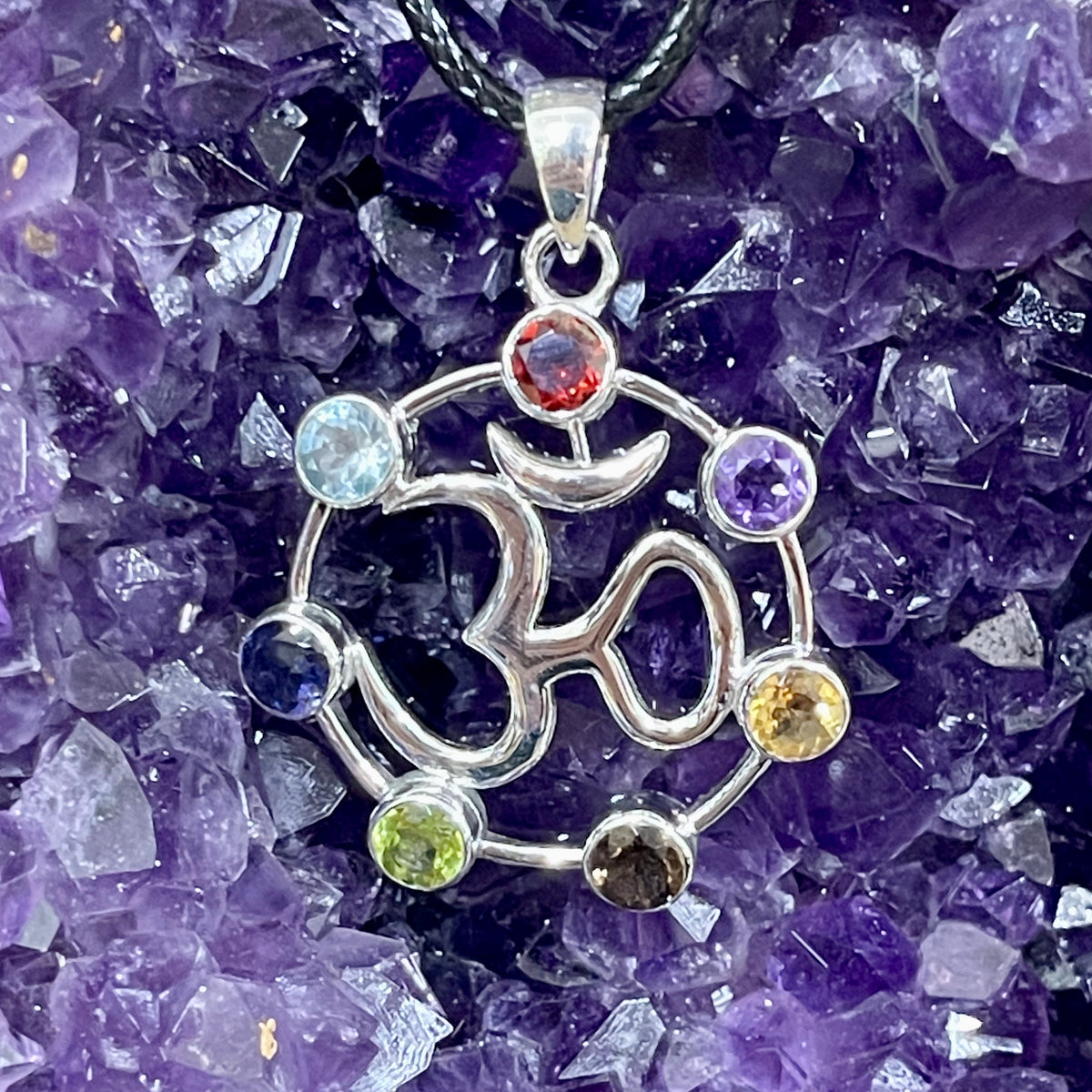 Om Chakra Sterling Silver Pendant - The Spirit of Life