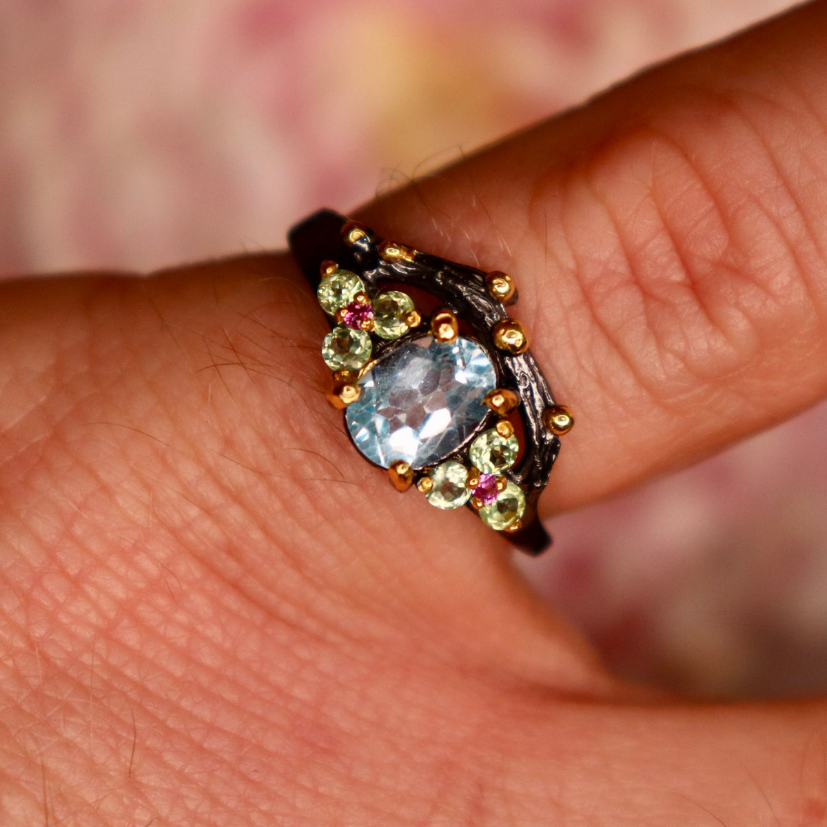 Blue Topaz Sterling Silver Ring Sz 7.25 - The Spirit of Life