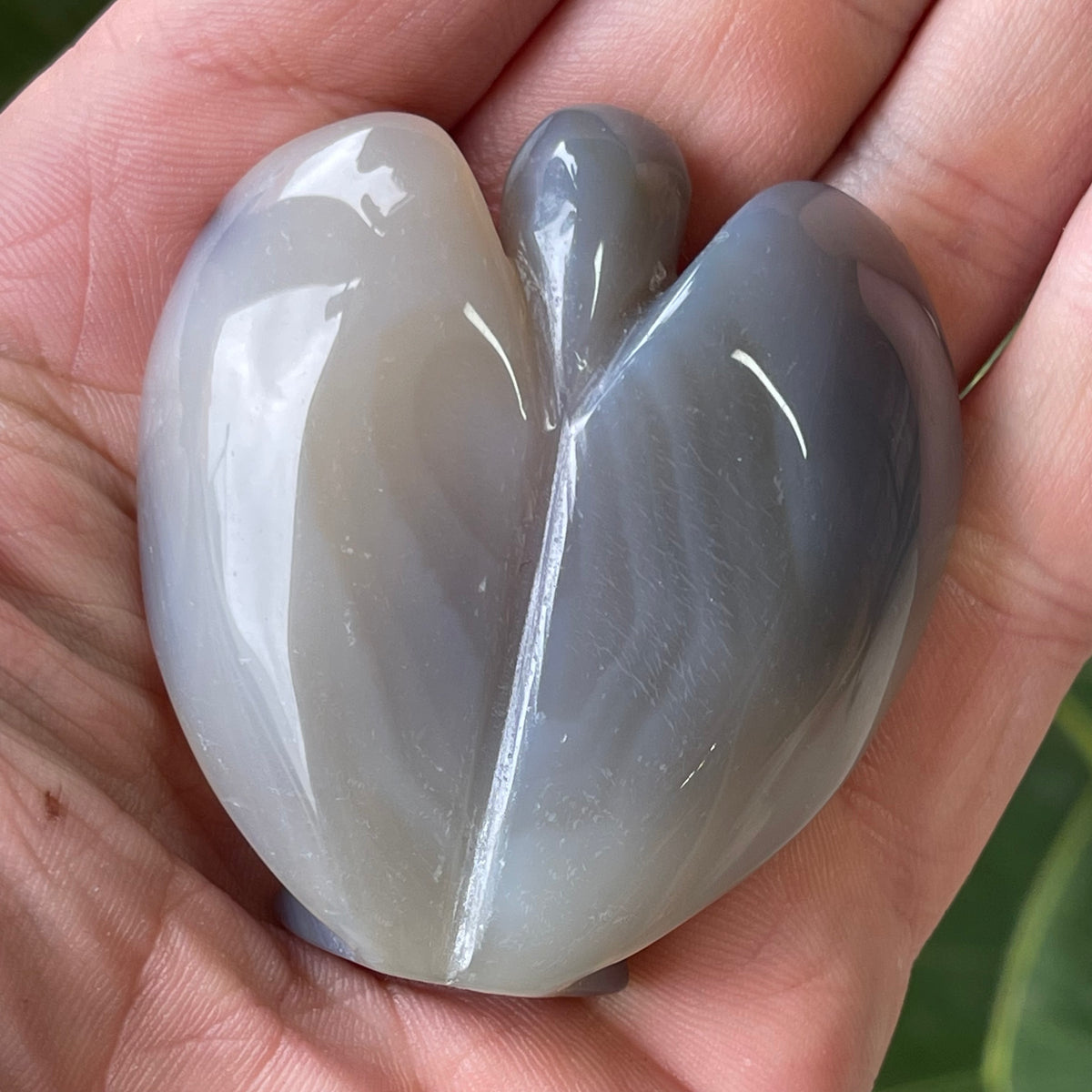 Stunning Hand Carved Agate Angel with natural Geode
