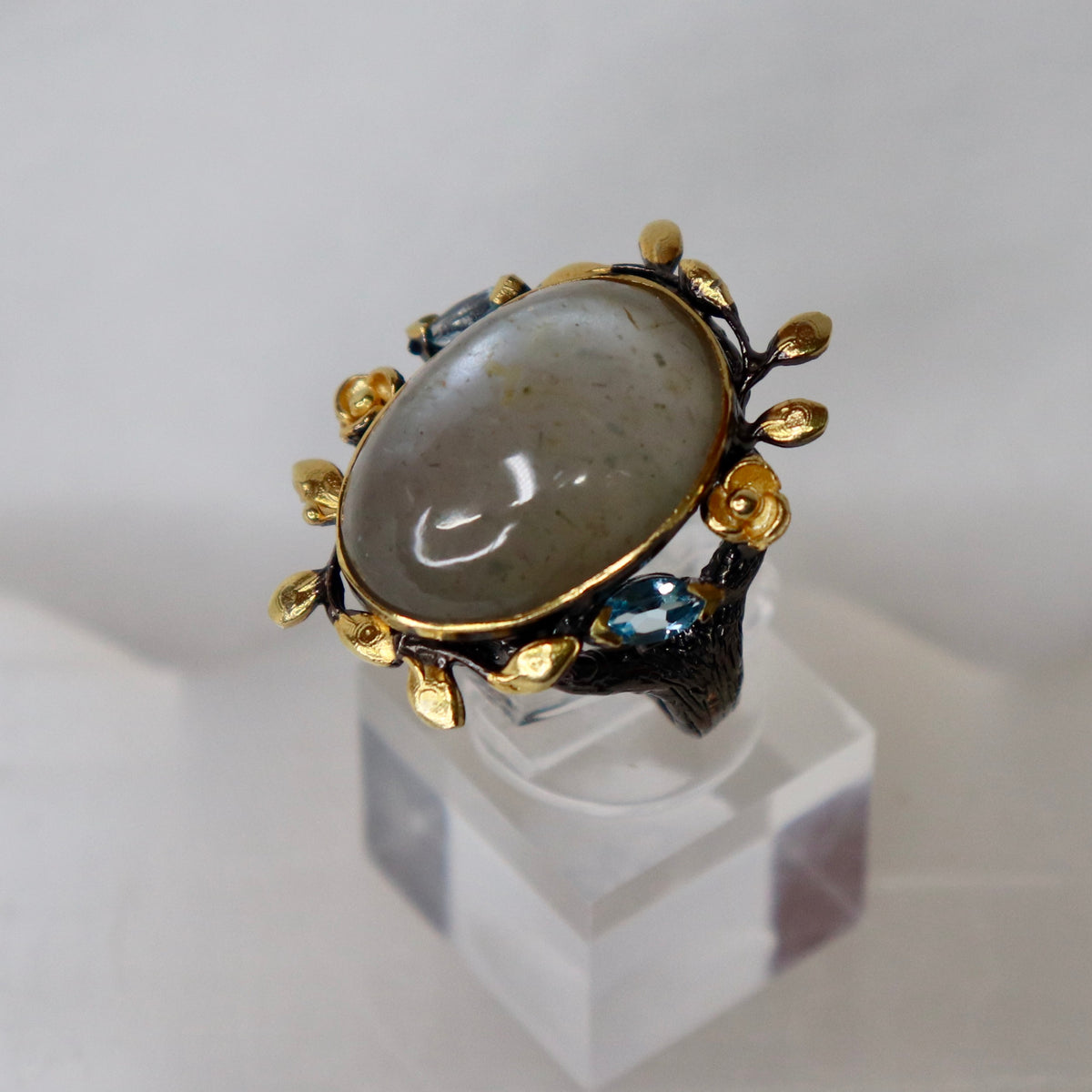 Cats Eye Sterling Silver Ring Sz 7.25 - The Spirit of Life