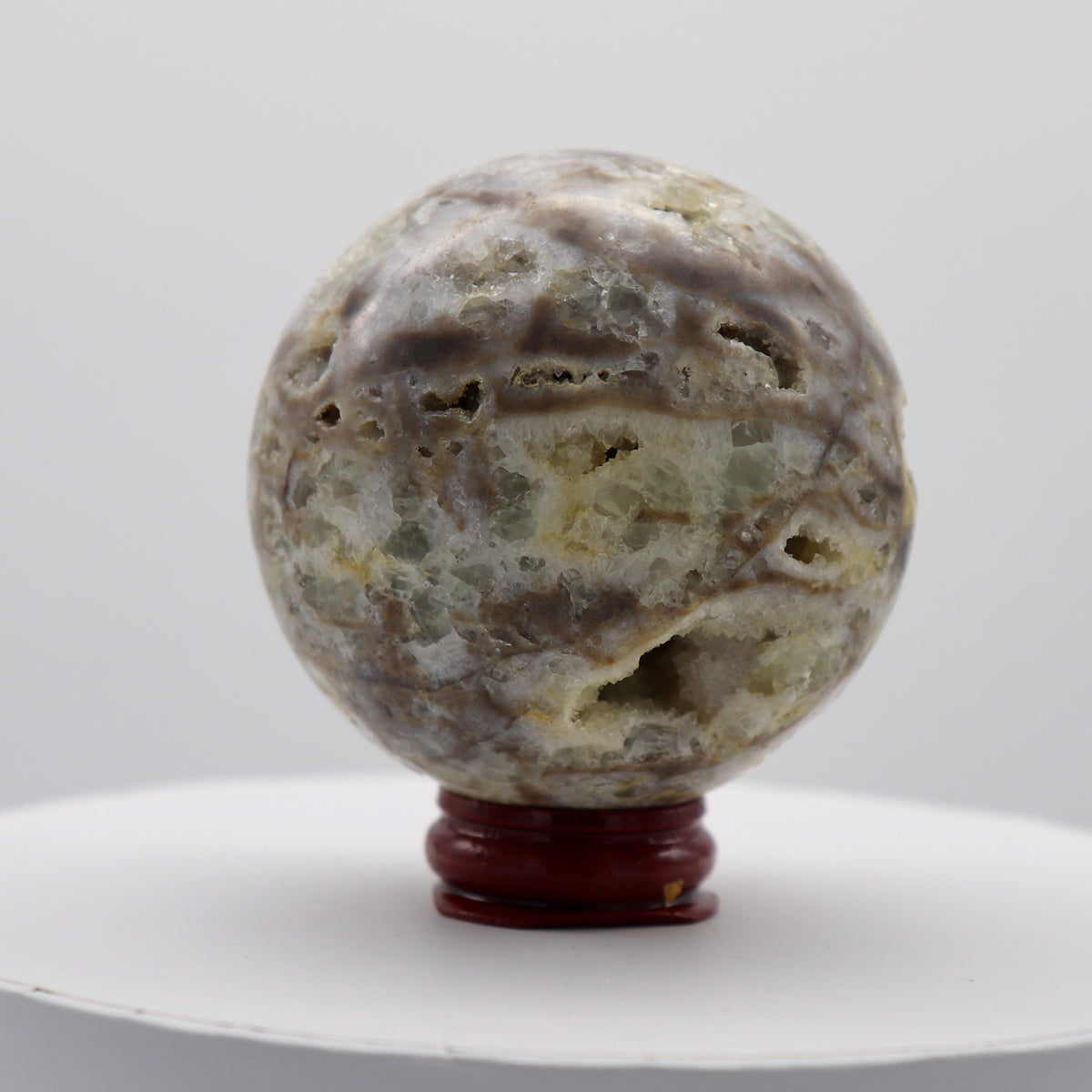 Agate Sphere with natural geode 365g - The Spirit of Life
