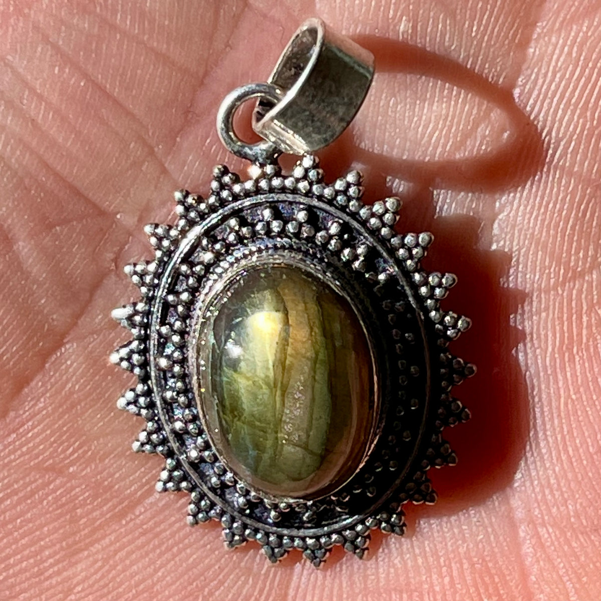 Labradorite Silver Plated Pendant - The Spirit of Life