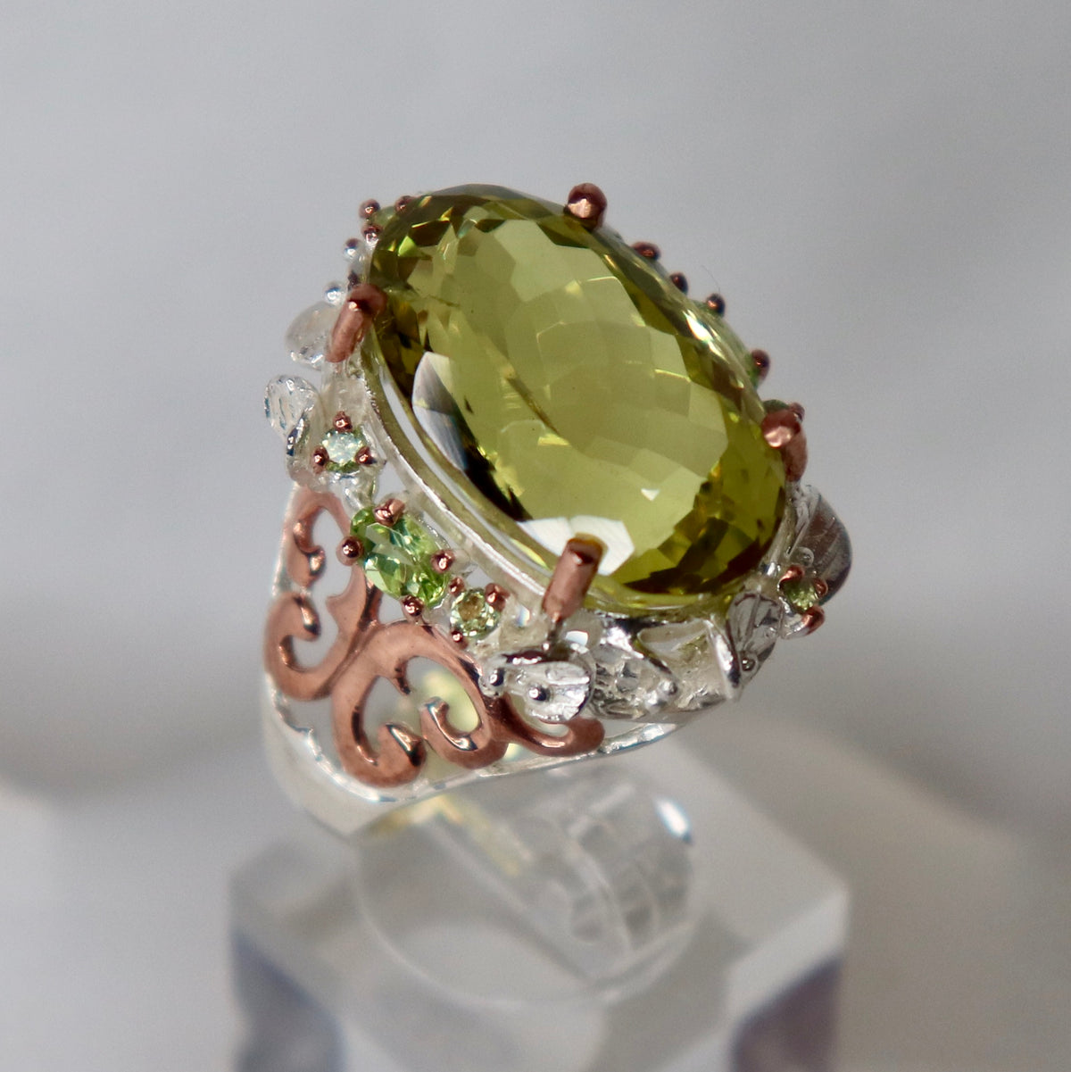 Lemon Quartz Sterling Silver Ring Sz 8 - The Spirit of Life