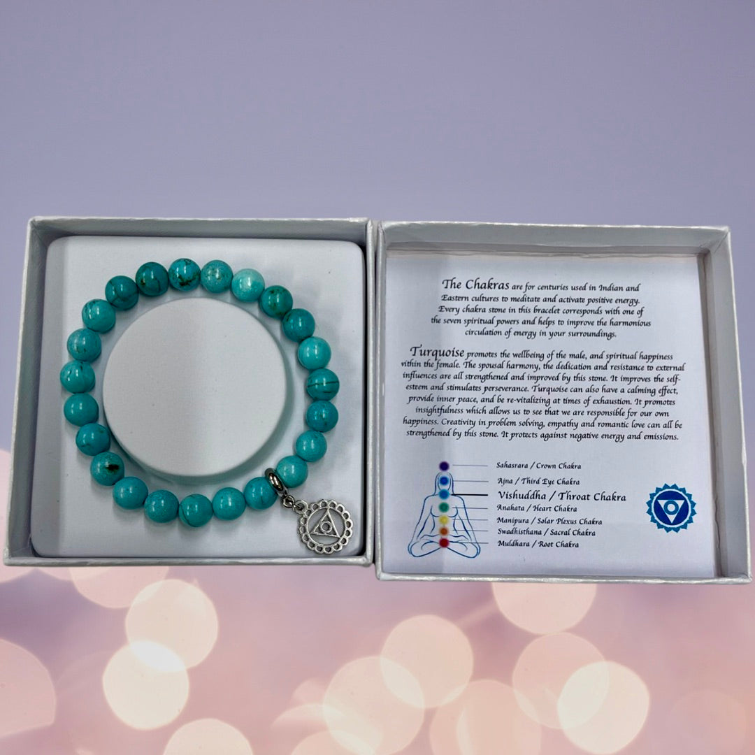 Turquoise, Throat Chakra Bracelet - The Spirit of Life