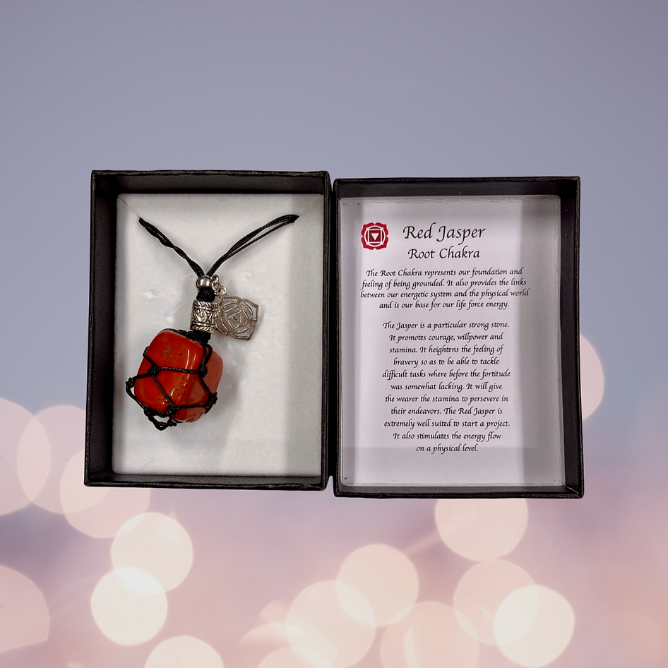 Red Jasper, Root Chakra Necklace - The Spirit of Life