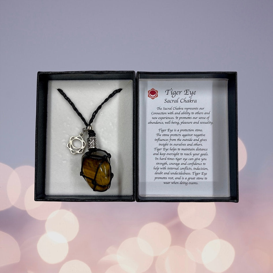 Tigers Eye, Sacral Chakra Necklace - The Spirit of Life
