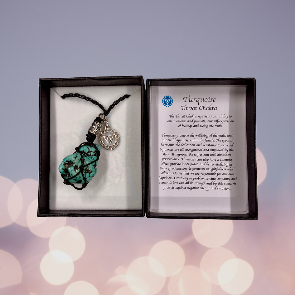 Turquoise, Throat Chakra Necklace - The Spirit of Life
