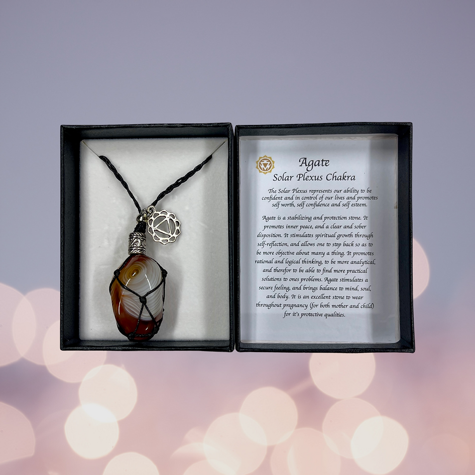 Agate / Solar Plexus Chakra Necklace - The Spirit of Life