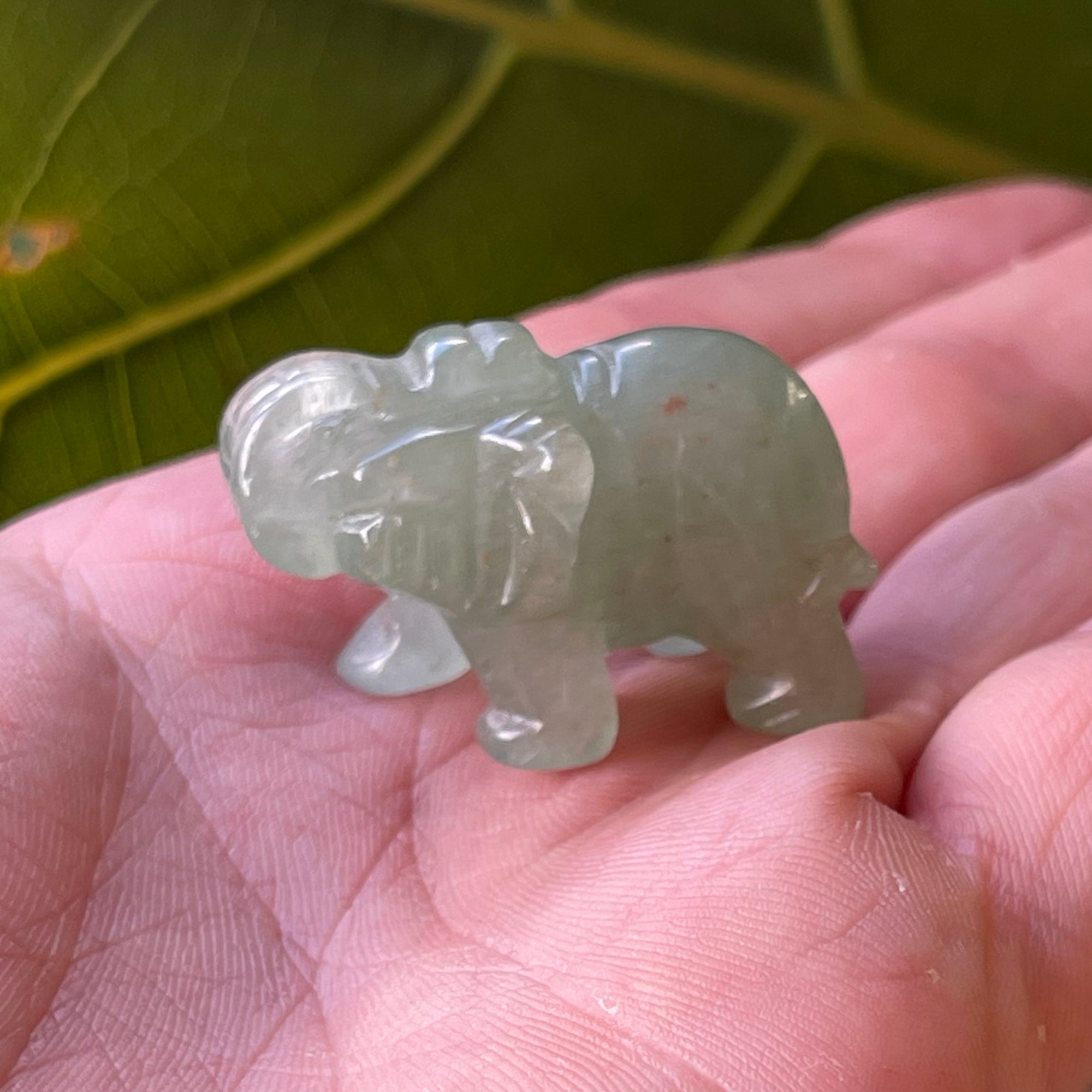 Green Aventurine Elephant Carving 18g