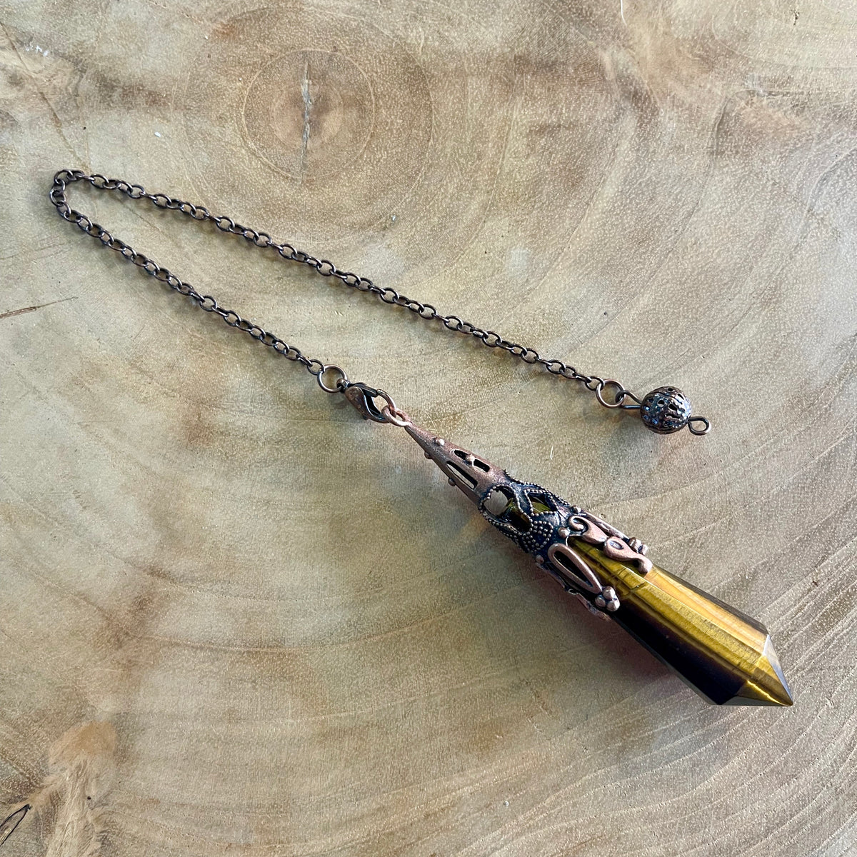 Tigers Eye Antique Pendulum - The Spirit of Life