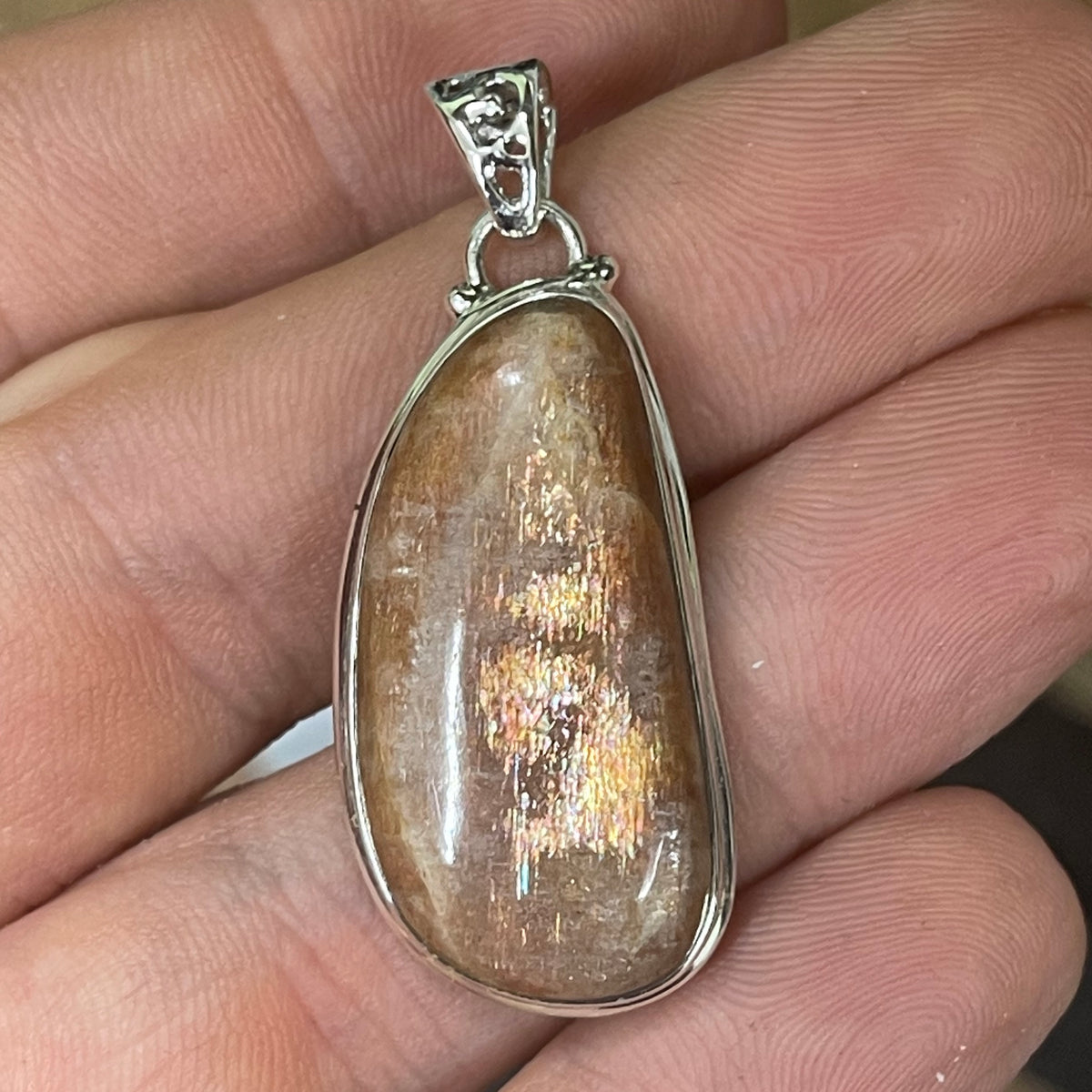 Sterling Silver Sunstone Pendant - The Spirit of Life