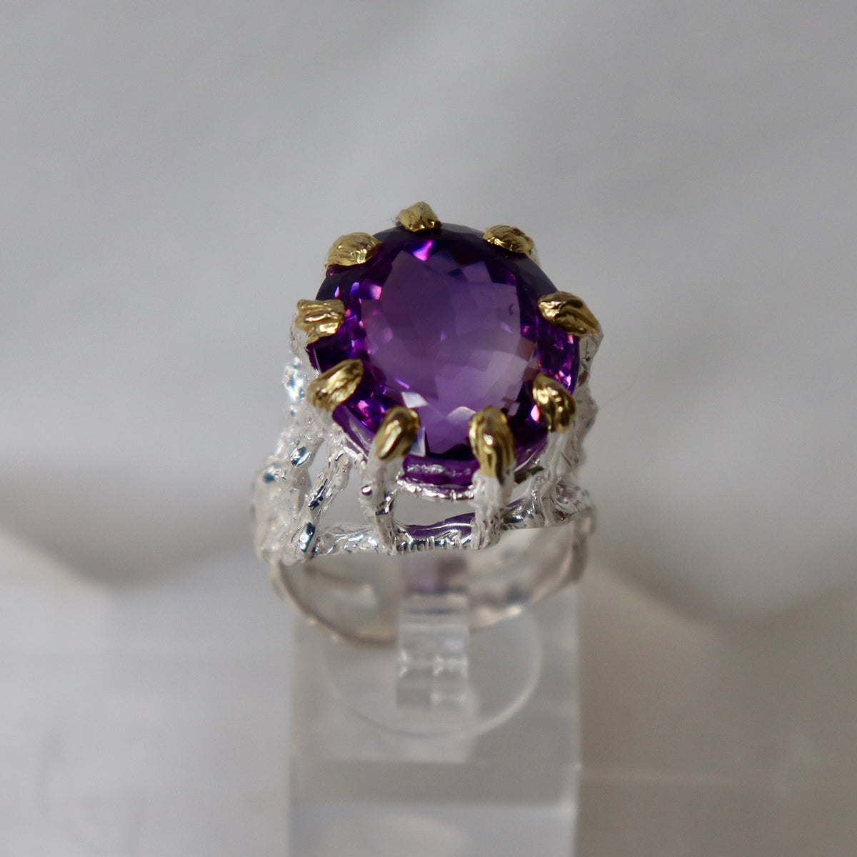 Amethyst Sterling Silver Ring Sz 9 - The Spirit of Life