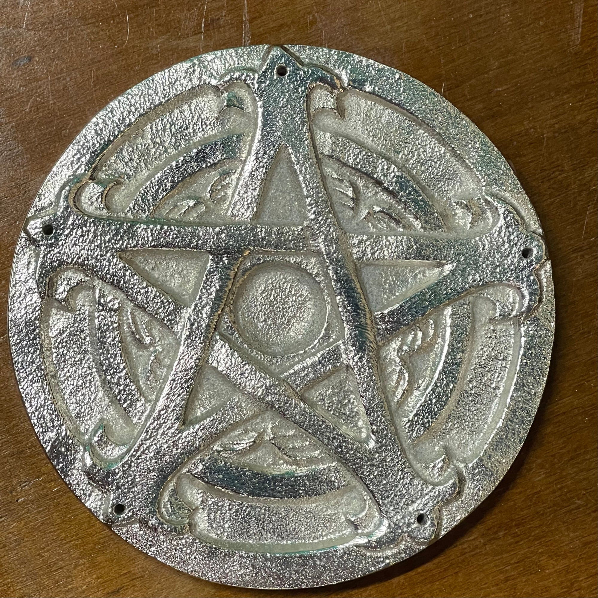4" Pentacle wicca altar tile - The Spirit of Life