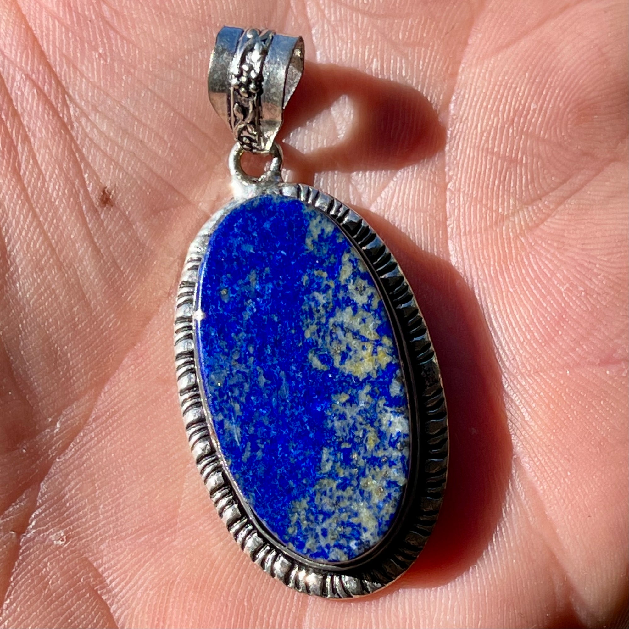 Lappis Lazuli Silver Plated Pendant - The Spirit of Life