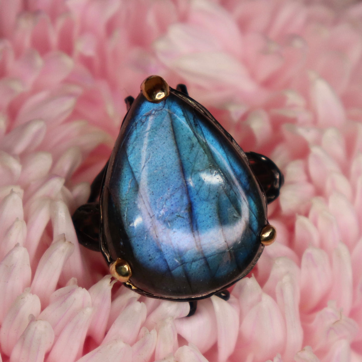 Labradorite Sterling Silver Ring Sz 8.25 - The Spirit of Life