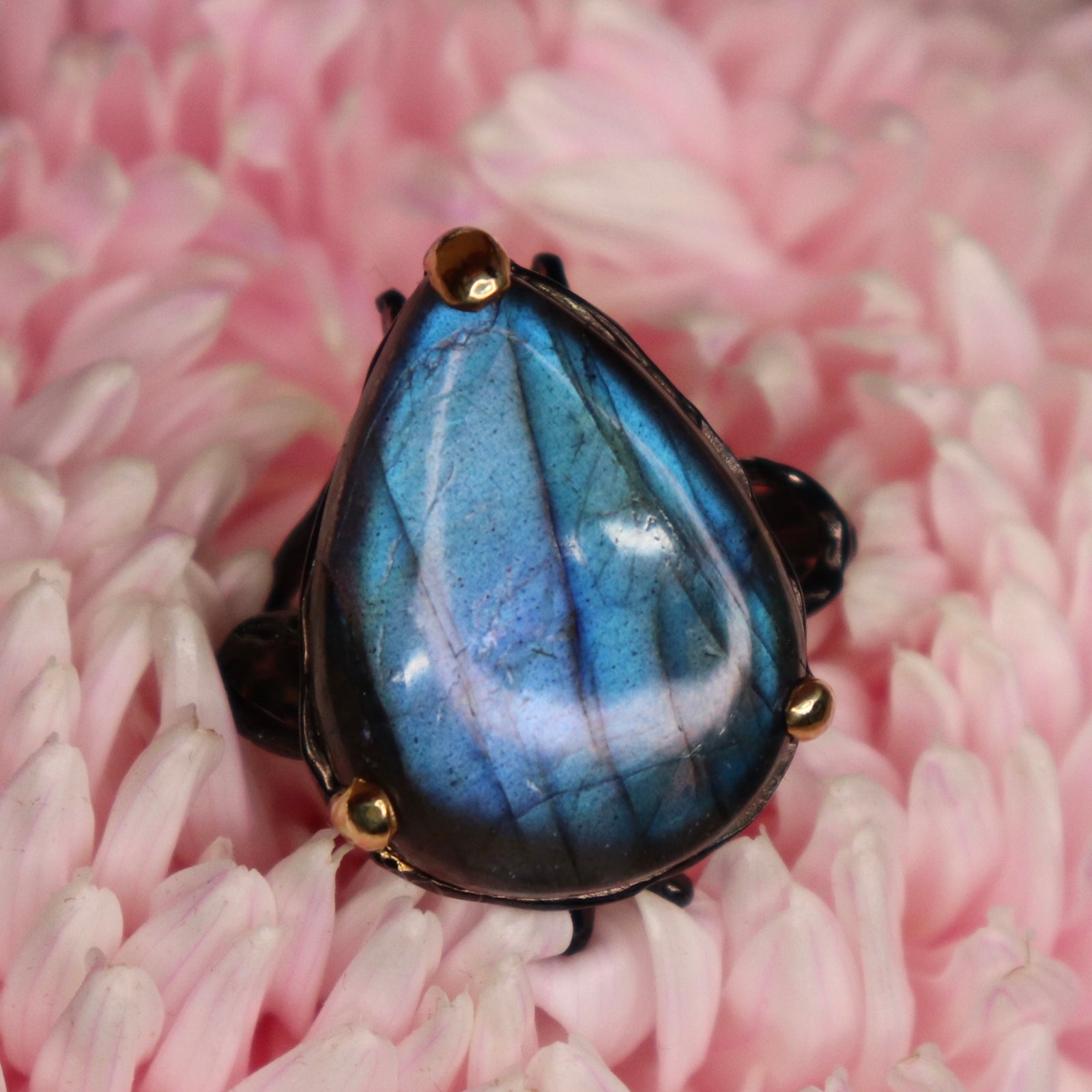 Labradorite Sterling Silver Ring Sz 8.25 - The Spirit of Life