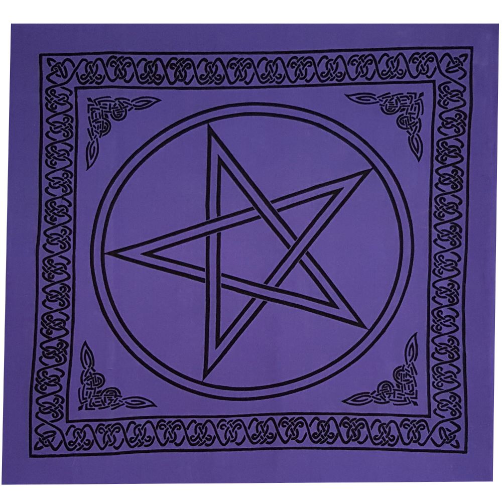 Purple Pentagram Altar Cloth - The Spirit of Life