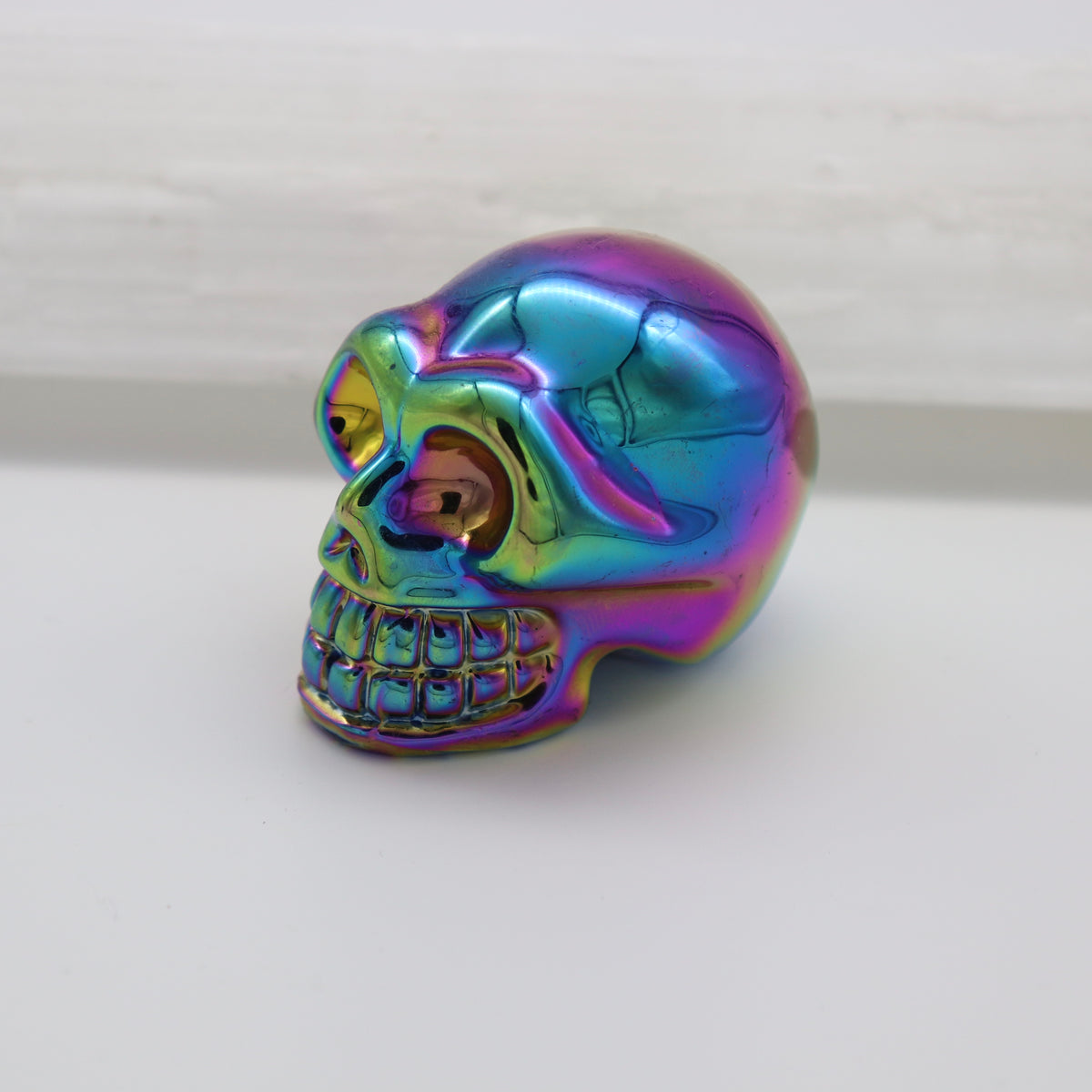 Titanium Quartz Skull Carving. 95g