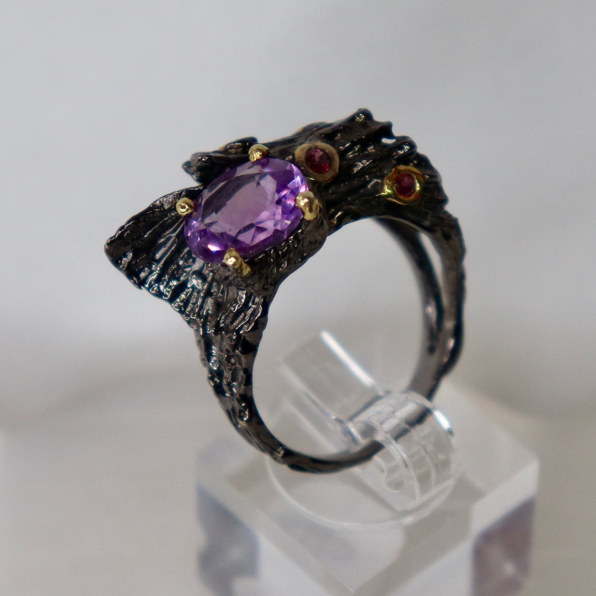 Amethyst Sterling Silver Ring Sz 8.5 - The Spirit of Life