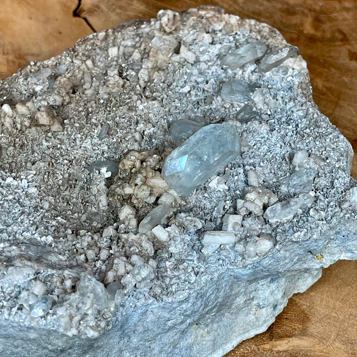 Natural Aquamarine Crystal in matrix 558g - The Spirit of Life