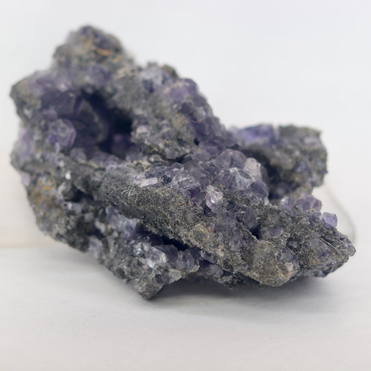 Purple cube Fluorite Cluster on Matrix - The Spirit of Life