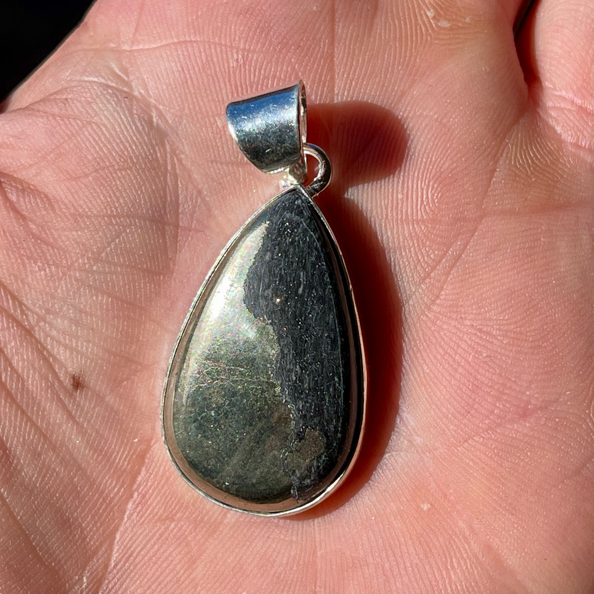 Pyrite Silver Plated Pendant - The Spirit of Life