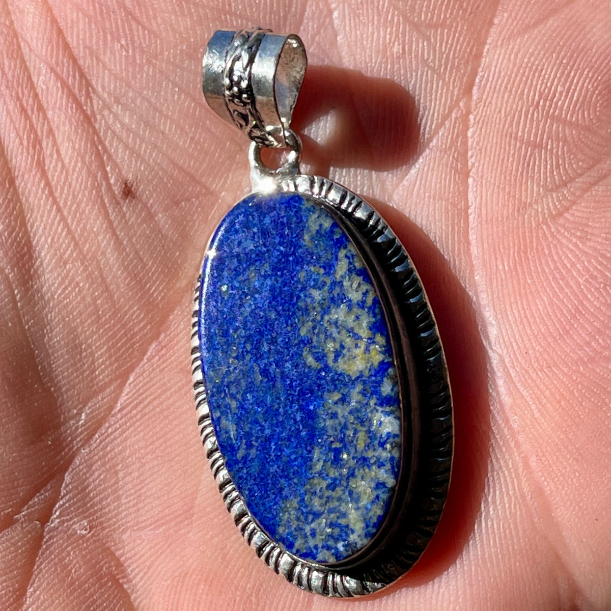 Lappis Lazuli Silver Plated Pendant - The Spirit of Life
