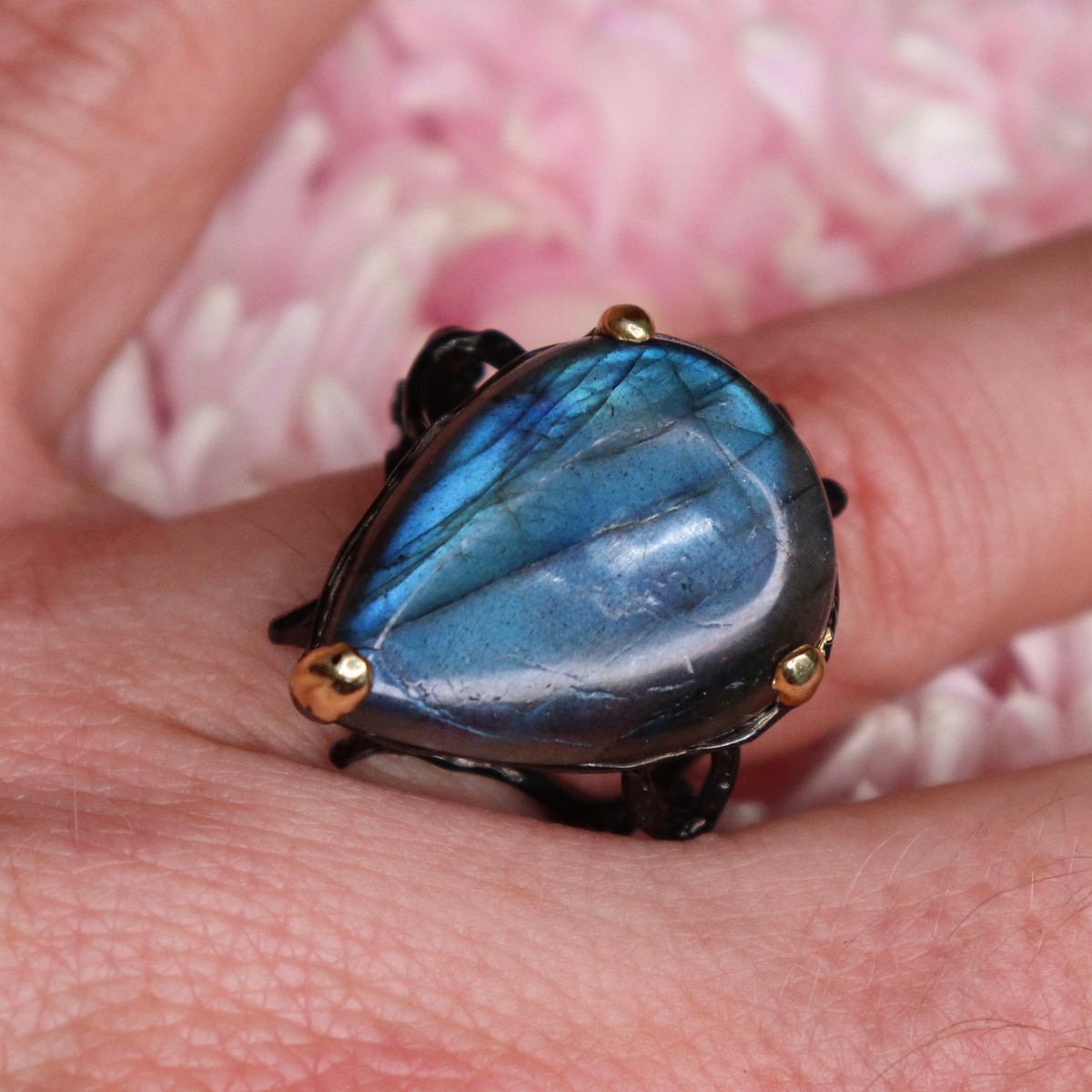 Labradorite Sterling Silver Ring Sz 8.25 - The Spirit of Life