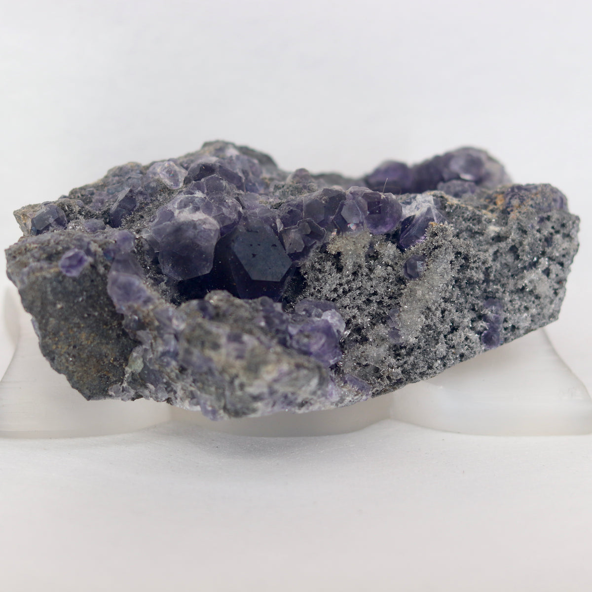 Purple cube Fluorite Cluster on Matrix - The Spirit of Life