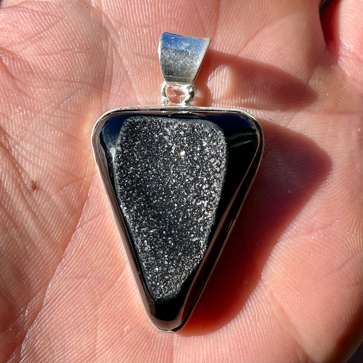 Druzy Agate Silver Plated Pendant - The Spirit of Life