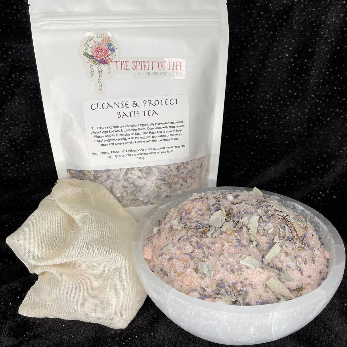 Cleanse &amp; Protect Bath Tea 500g - The Spirit of Life