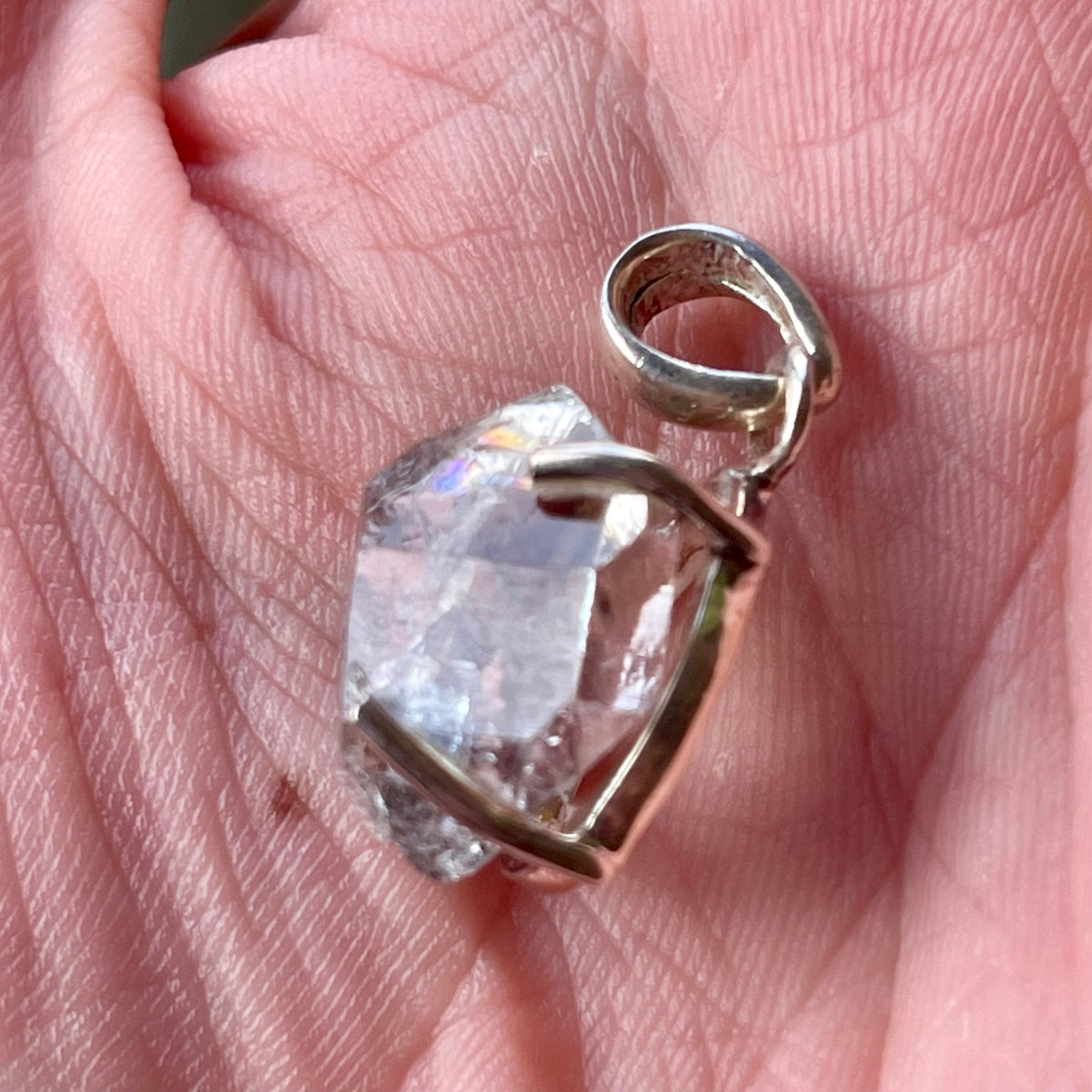 Bespoke Sterling Sliver Herkimer Diamond Pendant HDR31