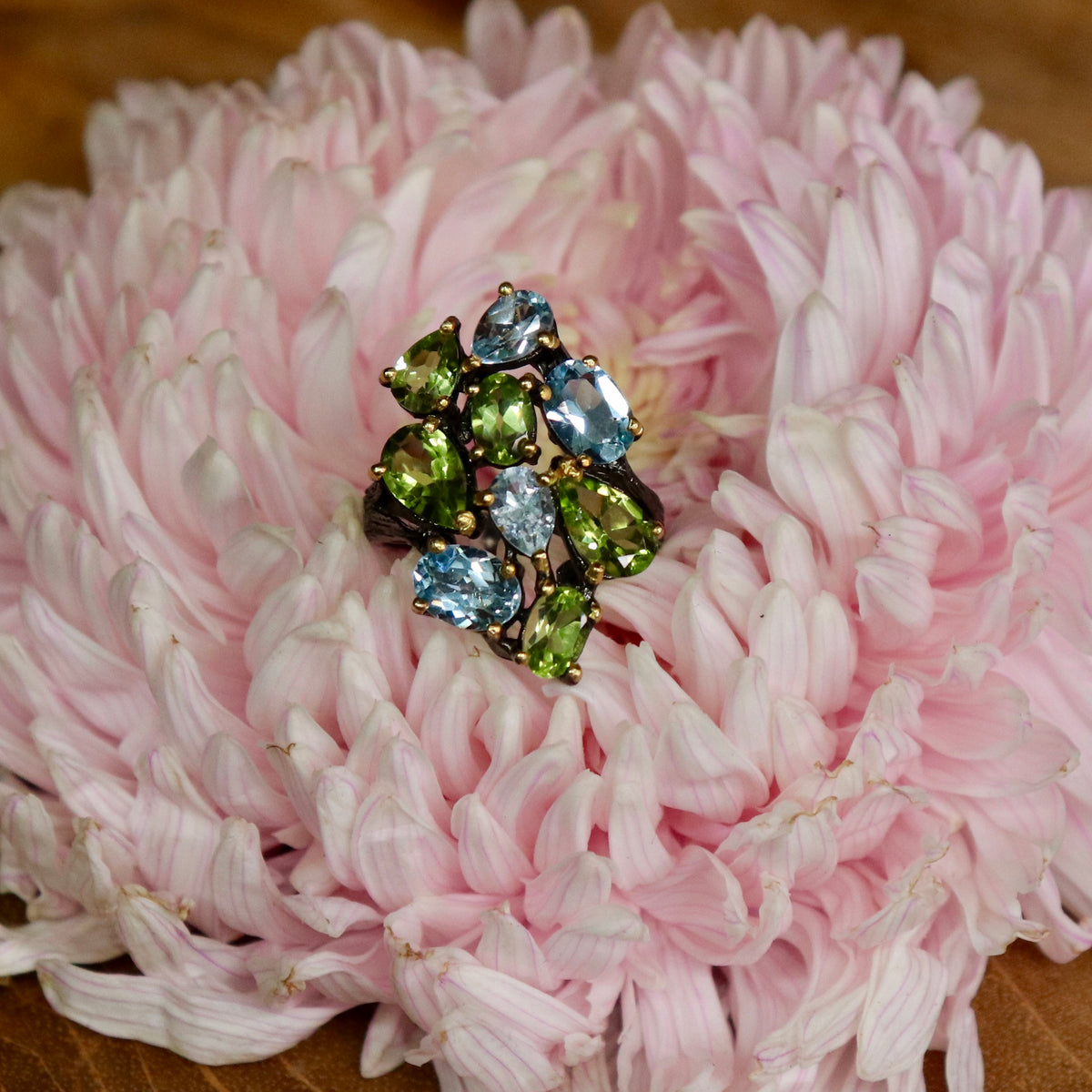 Mixed stone Sterling Silver Ring Sz 6.5 - The Spirit of Life