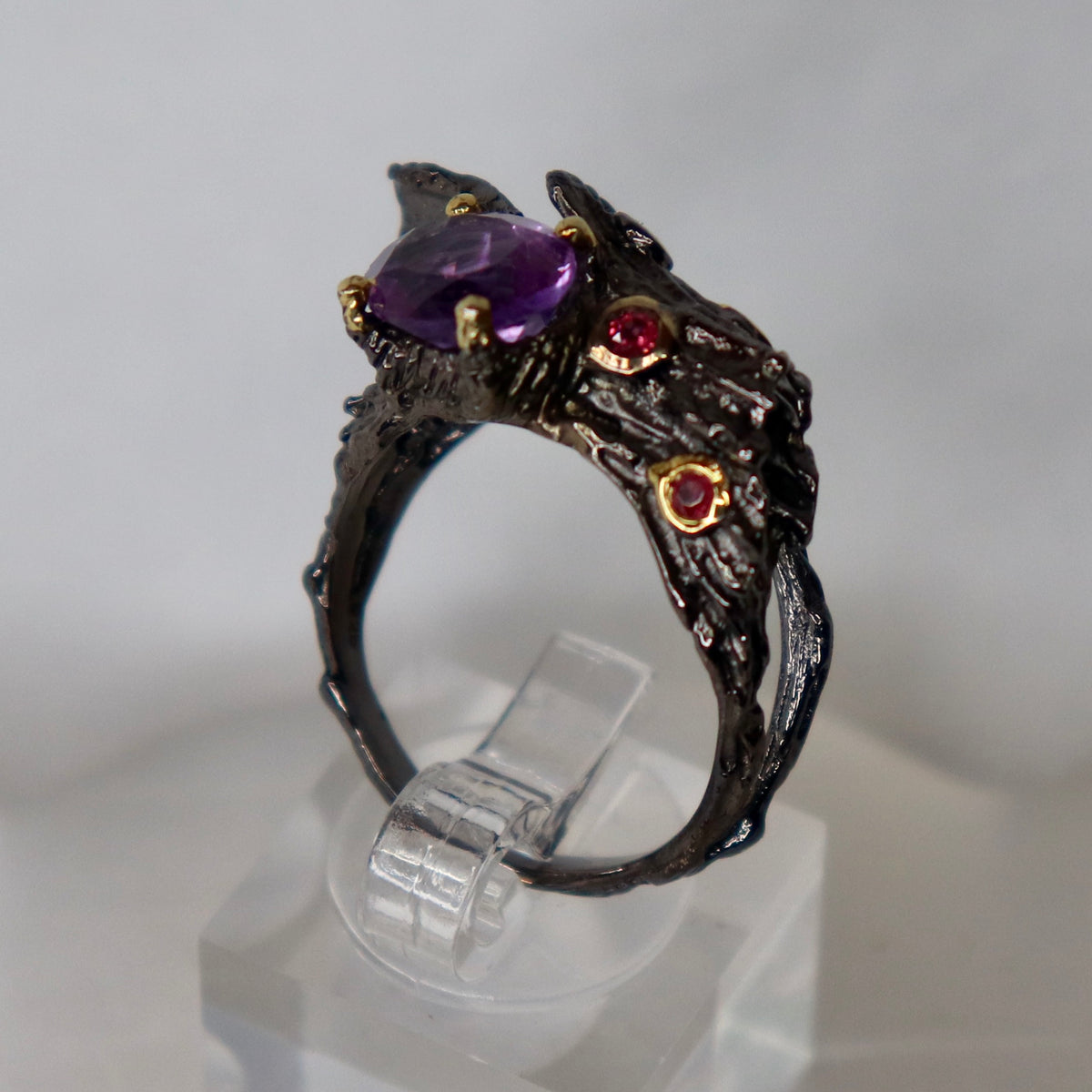 Amethyst Sterling Silver Ring Sz 8.5 - The Spirit of Life