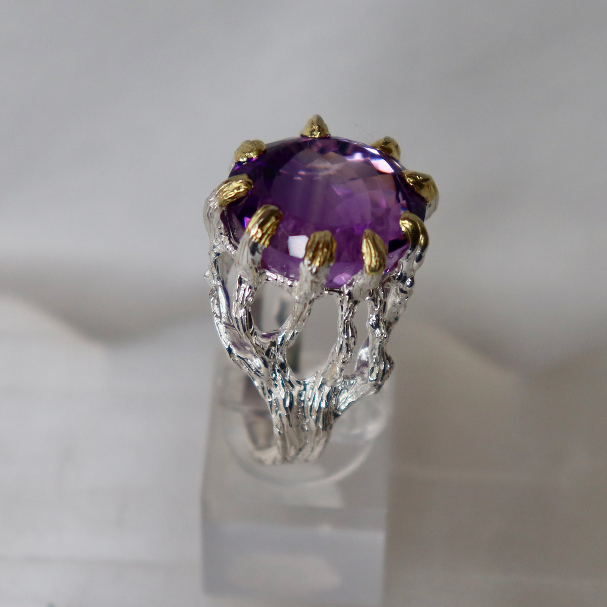 Amethyst Sterling Silver Ring Sz 9 - The Spirit of Life